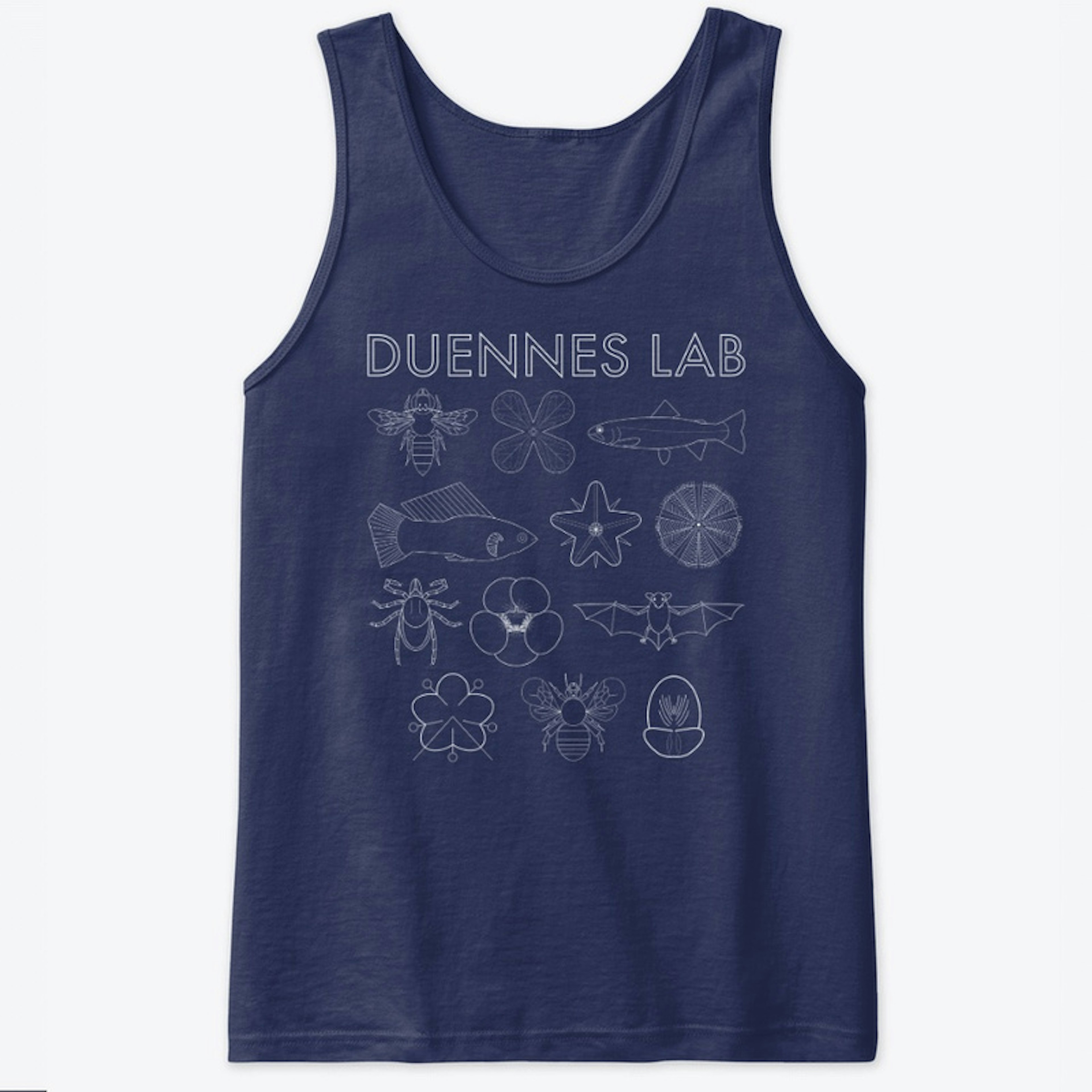 Duennes Lab Logo - White