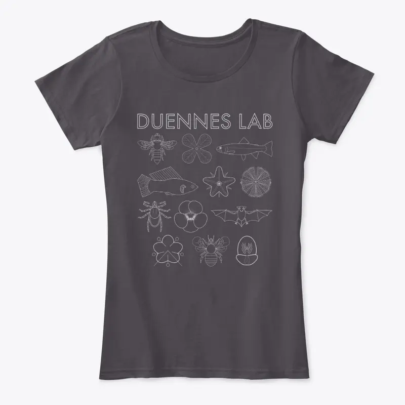 Duennes Lab Logo - White